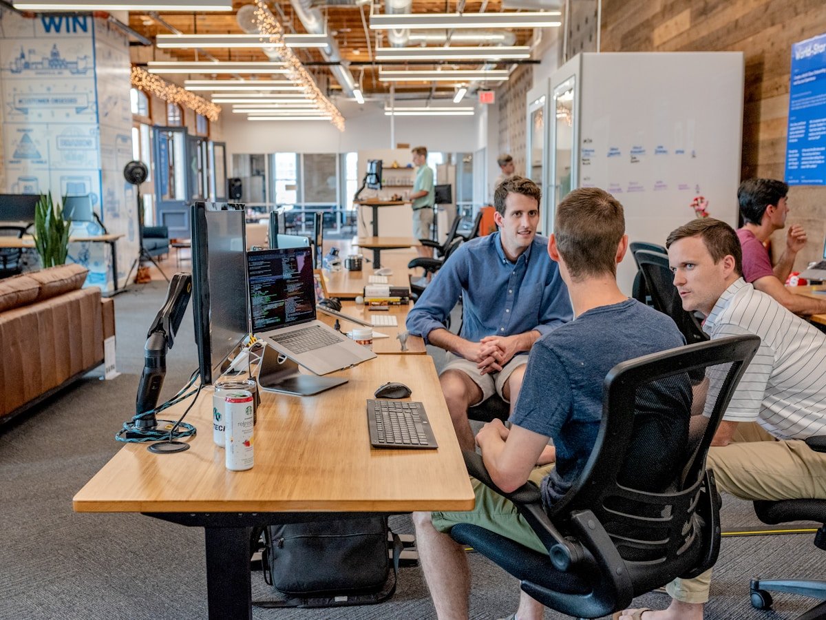 Business colleagues in a strategy discussion
